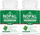 Super Nopal 1600mg, supplément de poire piquante avec acide lipoïque R-Alpha, curcuma,120 capsules (60 portions)