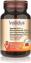 VALIDUS Taurine 800 mg + Glucoronolactone 400 mg + Extrait de griffe de Lion 100 mg + Extrait de Guarana 100 mg 60 Capsules