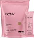 ProMix Nutrition Electrolytes Packs d'hydratation en poudre - sel rose himalayen, magnésium, potassium, vitamine C - pastèque salée, légèrement sucrée - 30 portions (paquet de 30)