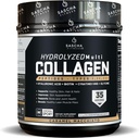 SASCHA FITNESS Hydrolysed Multi Collagen Peptides Tiges 1,2 & 3 ,Acide hyaluronique , Biotin ,Cynatine HSN ,Vitamine C & E , pour les cheveux, la peau et le soutien des os ,Caramel Macchiato