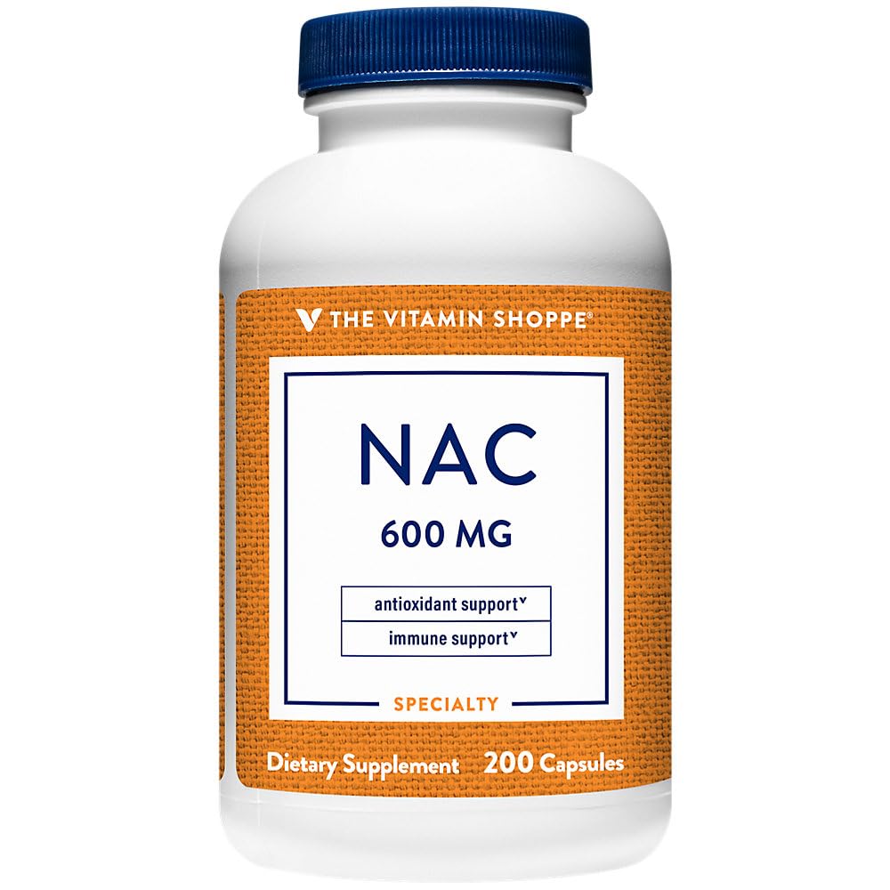 Le NAC N-acétyl-L-Cystéine - Promotion de la santé des cellucores, de l'immunité et du soutien antioxydant - 600 MG (200 capsules)