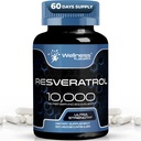 WELLNESS LABSRX Resveratrol 120 Capsules, Resveratrol Supplement, Resveratrol 1000mg Polygonum Root, Trans Resveratrol for Healthy Aging, Heart, Brain Health Support - Vegan, Keto