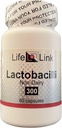 LifeLink Complexe de Lactobacilli de 10 milliards de CFU de 60 capsules de soutien au microbiome, des mouvements de Bowel en bonne santé.