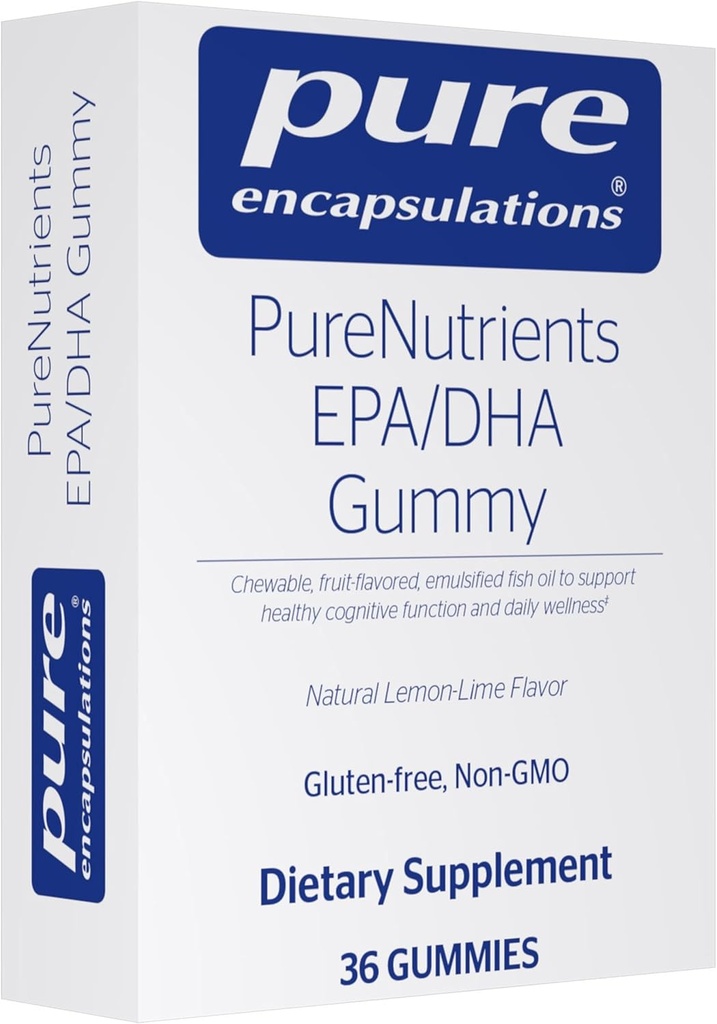 Encapsulations pures PureNutrients EPA/DHA Gummy ► Gummy Soft Chew pour soutenir la santé de la fonction cognitive et le bien-être quotidien