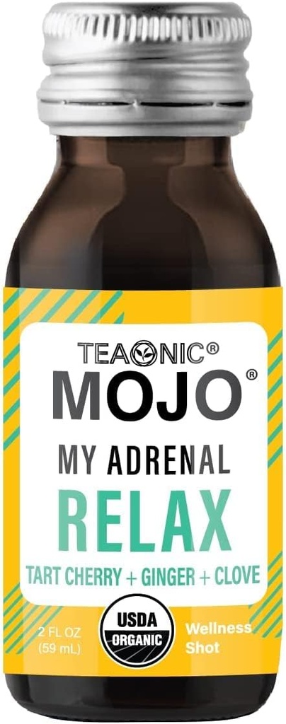TEAONIC Adrenal and Immune Support Wellness Shots Combo, Pack of 24 Wellness Shots - My Adrenal Mojo and My Immunity Mojo
