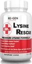 Re+Gen Nutrition Lysine Rescue, Amino Acid Supplément pour la santé immunitaire plus forte et la synthèse collagène chez les femmes et les hommes, favorise la santé des lèvres et de la peau, naturel, pur L-lysine, 90 capsules, 45 jours d'approvisionnement