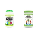 Poudre de protéines organiques à base végétale d'orgaine + superaliments Greens Powder Bundle (1,59lb + 0,62lb)