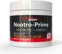 Nootro-Prime Cerveau Boost - Supplément Cerveau Focus - Supplément Champignon Poudre avec Alpha GPC, Supplément Cerveau Nootropique pour Mémoire et Focus avec Manille de Lions, 30 Servants, Arôme Tropical