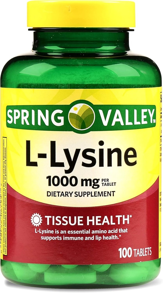 Spring Valley - L-Lysine 1000 mg, 100 comprimés