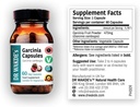 DR WAKDE'S Garcinia Capsules de fruits (Garcinia cambogia, 60 capsules de légumes, supplément à base de plantes, plante ayurvédique, tout naturel, végétalien)