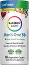 Multivitamine de lumière arc-en-ciel pour les hommes 50+, Vitamine C, D & Zinc, Probiotiques, Un 50+ multivitamine pour les hommes fournit un soutien immunitaire de haute puissance, non-OGM, végétarien, 60 comprimés