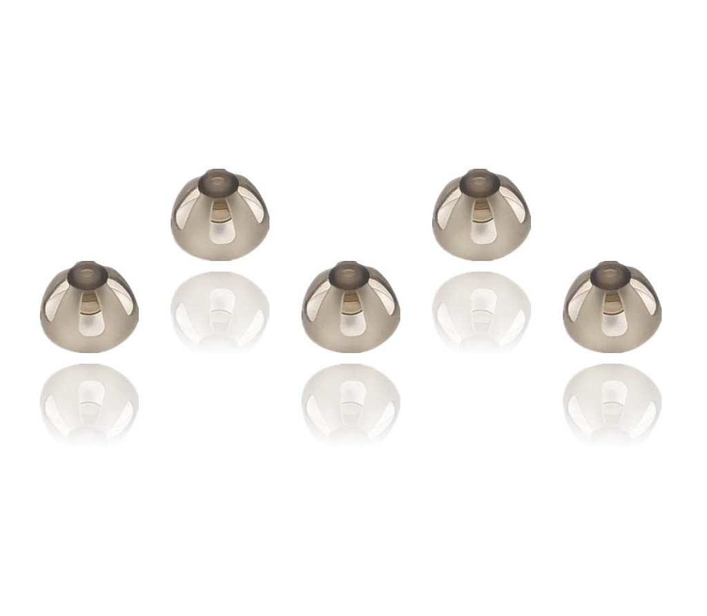Resound Sure Fit Aide auditive Domes Smoky Gray Conseils Pièces d'oreille confortable pour l'amplificateur de son BTE Open Fit Kit PSAP Invisible 10mm (L x 5)