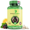 Supplément de soutien immunitaire - Boosters d'immunité naturels et biologiques pour adultes - Soutien immunitaire avec vitamine C et vitamine D, ail, gingembre, citron, sureau, sélénium et zinc - 60 capsules