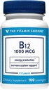 La vitamine Shoppe Vitamine B12 1000mcg - soutient la production d'énergie, une fois par jour supplément alimentaire - Vitamine B-12 (sous forme de cyanocobalamine), sans gluten et sans lait (100 losanges)