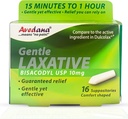 Bisacodyl Laxative Suppositoire , USP 10mg pour un soulagement rapide et doux de la constipation , Comfort-Shaped , Pack de 16 Suppositories