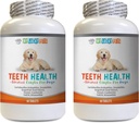 Comprimés de respiration des chiens - Santé avancée des dents pour les chiens - Lutte contre la mauvaise respiration - Meilleur regard Gommes et dents - Vitamine c pour les chiens Pills - 120 comprimés (2 bouteilles)