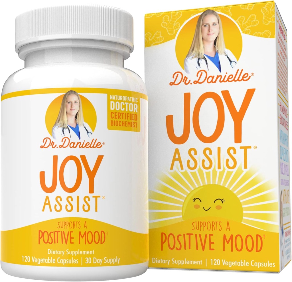 Doctor Danielle Joy Assist (en anglais seulement) 100% Plant-Based Supplement for Boosting Mood (en anglais seulement) Aide à détendre l'esprit (en anglais seulement) Contient 11 herbes puissantes non OGM 60 Capsules