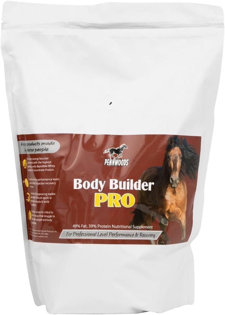 Pennwoods Body Builder Pro, supplément de gain de poids de cheval, Premium High Fat Energy Booster, avec Whey Isolate et Concentrate Protein, sac de 4lb