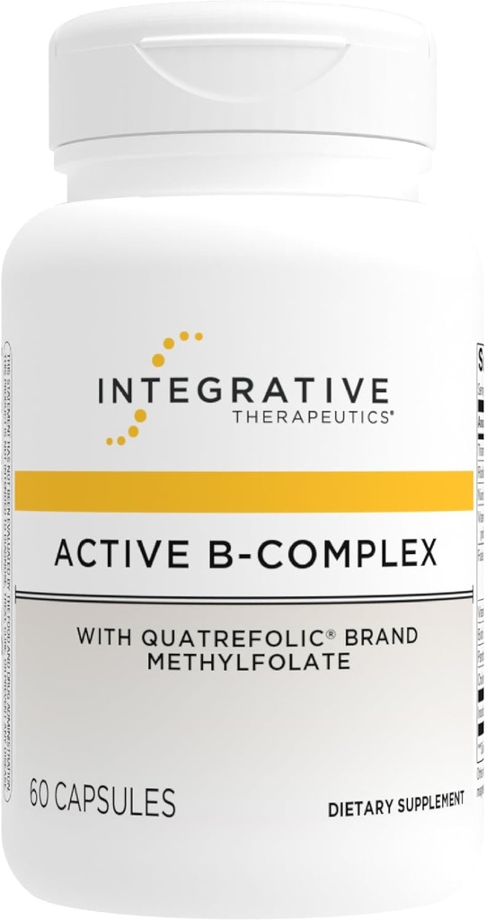 Thérapeutique intégrative B-Complexe actif - Énergie cellulaire et soutien de la santé cardiaque avec les vitamines B2, B6 et B12* - soutient les systèmes nerveux et immunitaires* - sans lait et sans gluten - 60 capsules