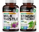 BIO KRAUTER Thistle de lait 250 Capsules & Sting Nettle 250 Capsules