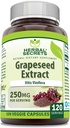 Herbal Secrets Supplément à l'extrait de graines de raisins 250 Mg par portion 120 Capsules de légumes non-OGM