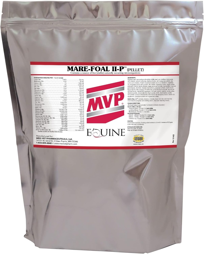 Mare Foal II-P (10lb) Supplément multivitamines/minéraux équilibré pour Mares, Foies et Garçons