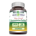 Formules étonnantes Sulfate de glucosamine 1000 mg Capsules Supplément Exclusivité sans OGM Exclusivité sans gluten Exclusivité