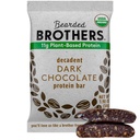 Brothers barbelés Barres de protéines biologiques, chocolat noir (10 pack) - 11g de protéines végétales sans gluten, non OGM collations saines pour les adultes bonne source de fibre