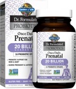 Jardin de la vie Dr. Formulé Probiotiques une fois par jour Prénatal - Acidophilus & Bifidobacteria Soutien probiotique pour maman et bébé - Sans gluten, sans lait et sans soja - 30 capsules végétariennes de dénombrement