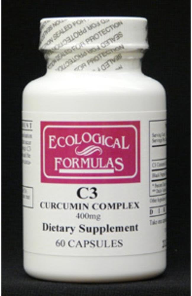 Formules écologiques, complexe C3 de Curcumine 400 mg 60 capsules