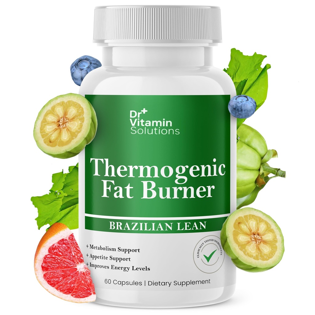 Thermogenic Fat Burner Brazilian Lean, Weight Loss Pills for Women, Waist Trimmer & Supplements for Bloating for Women & Men, 60 Capsules