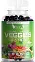 VITINITÉ faite avec de vrais super légumes Delicious Gummy Supplement, Hommes,Femmes & Enfants(60 Chews),30 Veggies,Herbes,Fruits et Vitamines végétales,Non-OGM,Basé sur la Pectine,Sans gluten,Pas plus de pilules (30 jours d'approvisionnement)