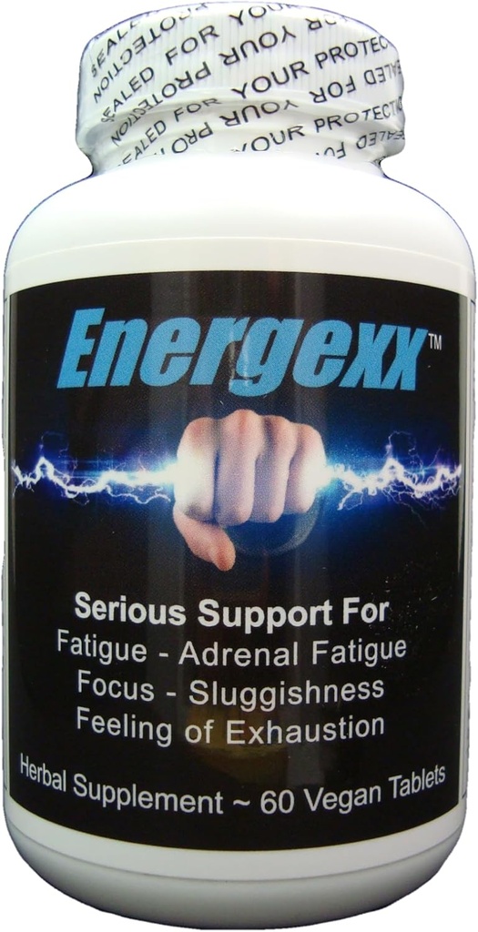Energexx - Serious Adrenal Support/Fatigue, Focus, Sluggishness, Energy Booster avec Ginger, Ashwagandha et Rhodiola Rosea. pour hommes et femmes.