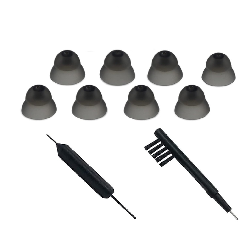 Aide auditive Domes d'oreille Outils de nettoyage Aide auditive Fermer Domes pour resound Sure Fit Style RIC RITE et Open Fit BTE Amplificateur auditif avec nettoyant de brosse (S Taille 8PCS)