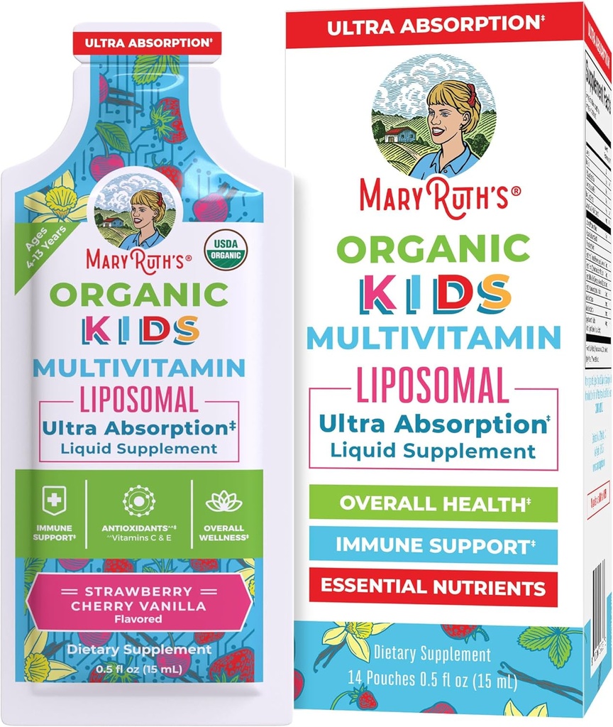 MaryRuth Organics Multivitamine pour les enfants (en anglais seulement) Sans sucre (en anglais seulement) Vitamines liquides (en anglais seulement) Supplément de soutien immunitaire (en anglais seulement) Santé cognitive et bien-être général (en anglais seulement)