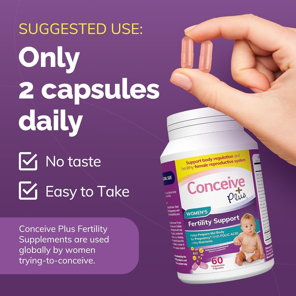 CONCEIVE PLUS Suppléments de fertilité pour les femmes et les hommes