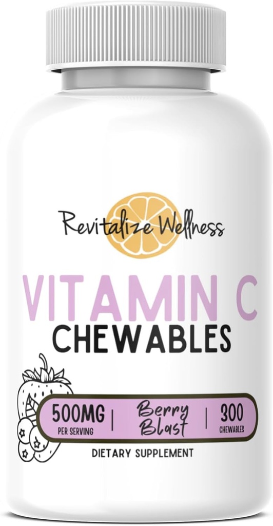 Vitamine C Chewables (500 mg) Vitamine C comme acide ascorbique par portion (60 portions)