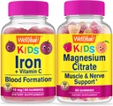 Eh bien oui Fer + Vitamine C Enfants + Magnésium Citrate Enfants, Gummies Bundle - Grande dégustation, supplément de vitamine, sans gluten, sans OGM, gummy à croquer