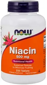 Niacin, 500 mg, Tr 250 Tabs par Now Foods (paquet de 3)