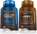 Herbtonics Capsules de vinaigre de cidre de pomme Plus Keto BHB , supplément de perte de poids et brûleur de graisse pour les femmes et les hommes - Capsules de cannelle Ceylan Premium - pilules de cannelle efficaces pour améliorer le bien-être