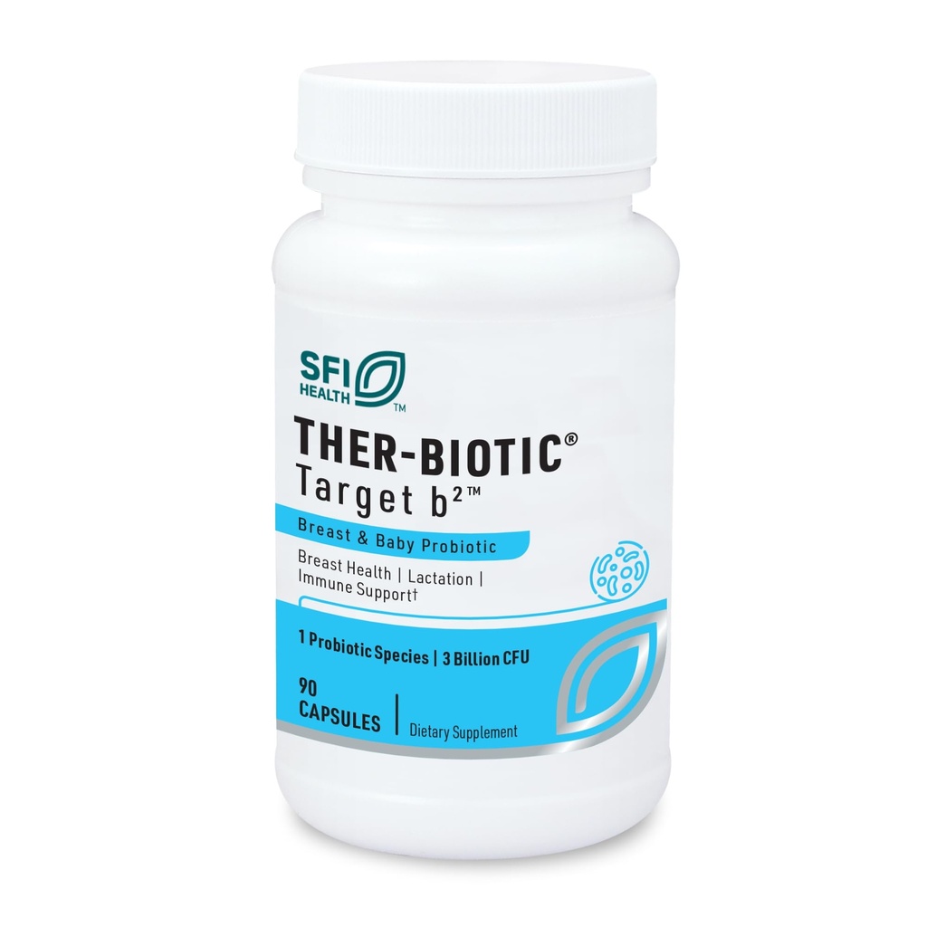 Klaire Labs SFI Health Ther-Biotique Cible B2 Supplément d'allaitement pour le soutien de l'allaitement - Lactobacillus Fermentum Probiotic - Promouvoir l'allaitement sain et confortable (90 capsules)