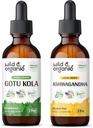 Wild & Organic Gotu Kola Teinture 2 fl oz & Ashwagandha Teinture 2 fl oz