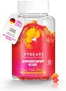 IvyBears® Superpower Kids - Gommies multivitamines pour le soutien immunitaire - Renforcer les systèmes immunitaires pour enfants avec des vitamines C, D2, B6, A - entièrement naturel Berry-Flavored - Supplément quotidien fabriqué en Allemagne