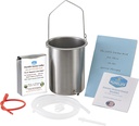 Purelife Detox Coffee Laema Kit - Fabriqué aux États-Unis - 2 Qt / Supérieur Non toxique Fabriqué aux États-Unis Qualité / 1 lb Purelife Ultra Light Gold Lame Coffee - Lab Testé sans mycotoxines- Silicone Tubing
