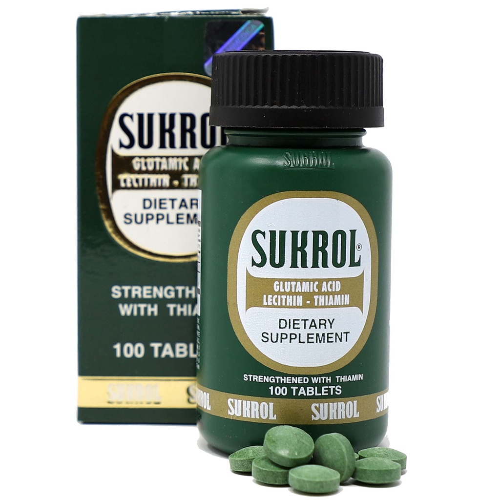 SUKROL, vitamine, améliorer la fonction cérébrale saine, 100 comprimés, bouteille