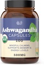 Organic Ashwagandha Capsules - 100 Capsules 500mg Pure Organic Ashwagandha Supplement for Calming Support