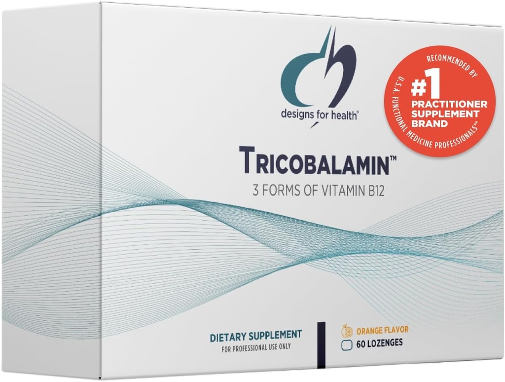 Conceptions pour la santé B12 Tricobalamine Lozenges - 3000mcg Triple B12 Comprimés à dissolvoir rapidement avec méthylcobalamine, Adénosylcobalamine + Hydroxocobalamine - Saveur Orange Naturel (60 Lozenges)