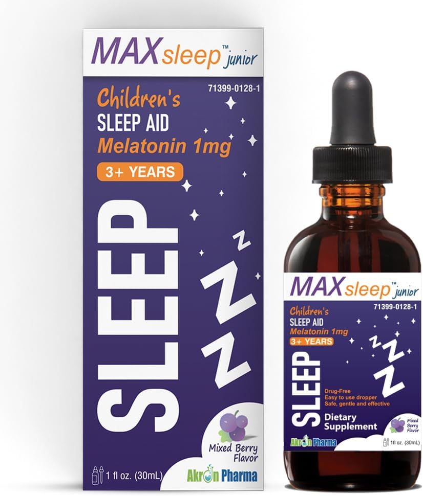 MAX Sleep Junior pour les enfants - Les gouttes de sommeil Melatonine pour les rêves doux