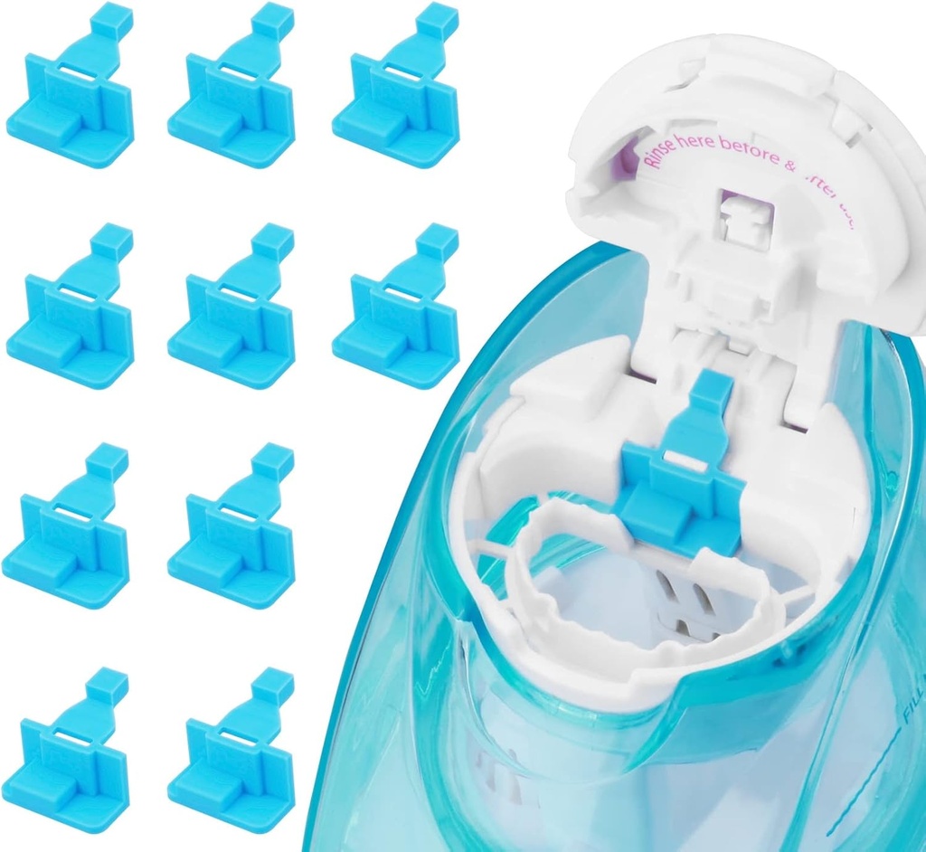 Silicone Saltwater Pods Recharges Accessoires Compatible avec Navage Nasal Care - Sauvegardez les saltwater Pods pour un fonctionnement facile (10 Pack-Blue)