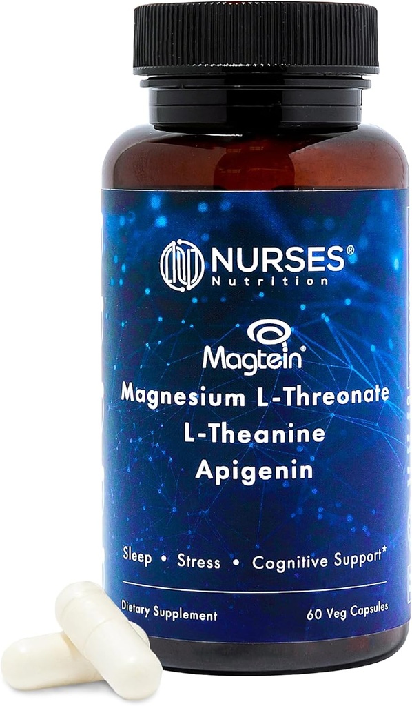 Études cliniques – Supplément de sommeil en magnésium à absorption élevée Premium – Magnésium L-Thréonate L-Theanine Apigenin – Soutien au sommeil et au stress – Troisième partie testée – Fabriqué aux États-Unis – Sans gluten
